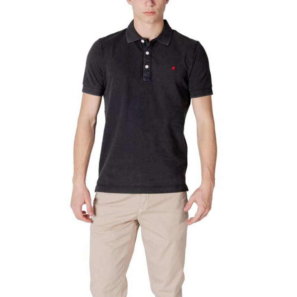 Replay Short Sleeve Polo Shirt Men Black Polos